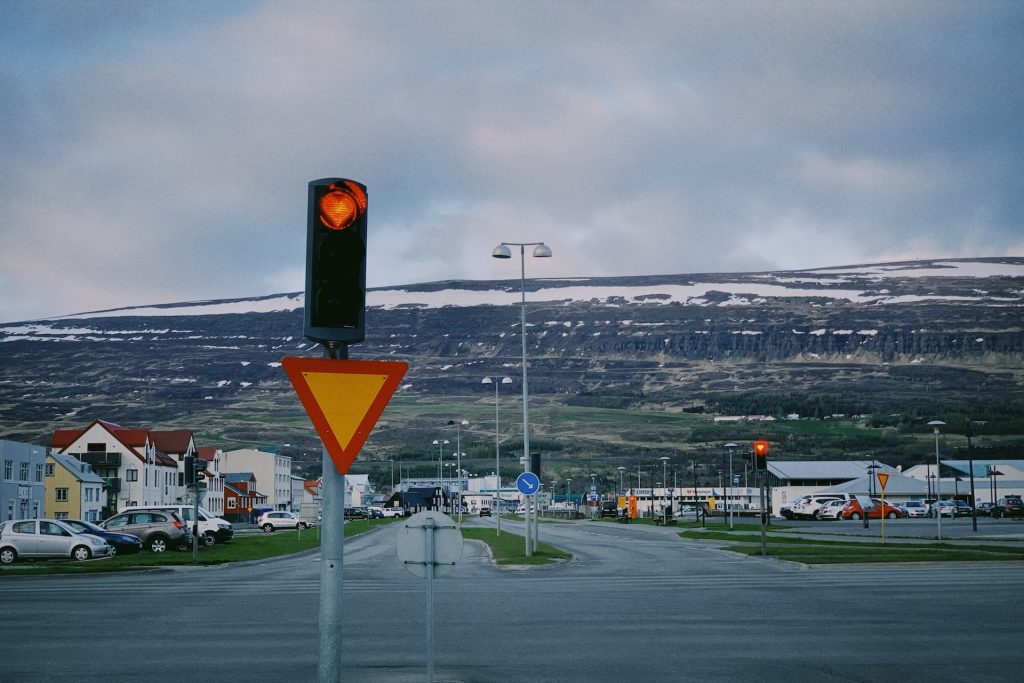 les feux en forme de coeur à Akureyri