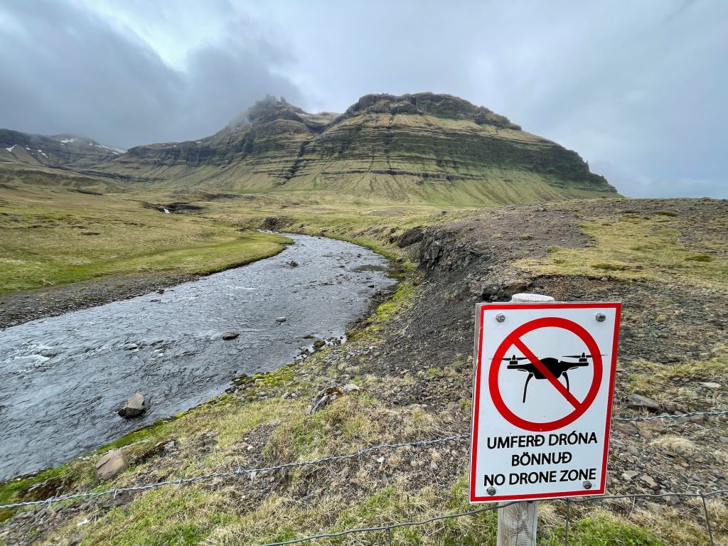 l'interdiction des drones en Islande