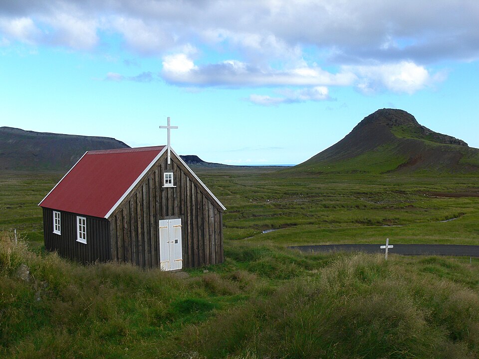 Église noire sur la péninsule de Reykjanes : Krýsuvíkurkirkja