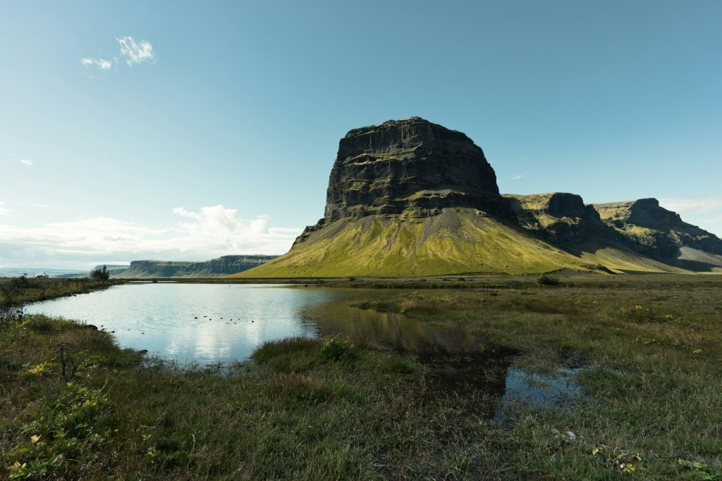 la montagne de Lomagnupur dans le sud de l'Islande