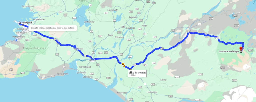 de Reykjavik aux montagnes de Landmannalaugar en Islande