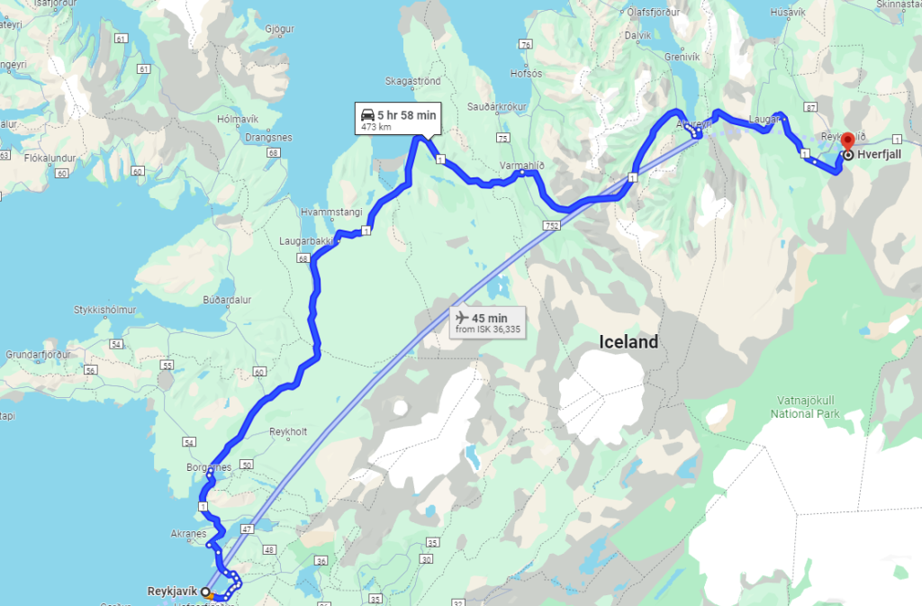 de Reykjavik à la montagne de Hverfjall