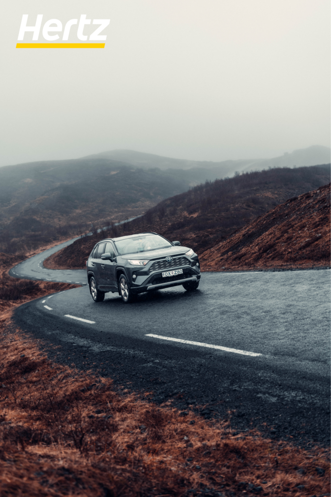 Strade in Islanda: panorama con meteo uggioso