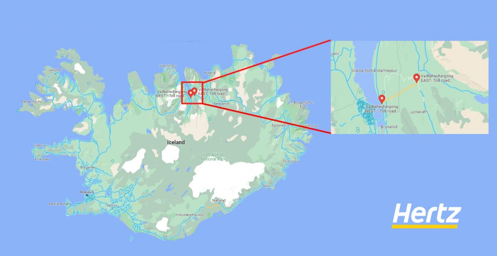 Info per il tuo noleggio auto Islanda: unico tunnel con pedaggio nel nord dell'Isola