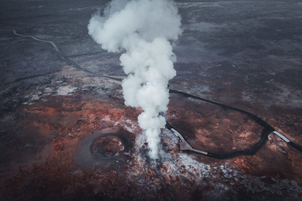 Gunnuhver geothermal area in Iceland