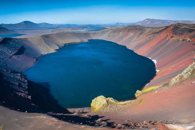 Ljótipollur is a lake located in the central Iceland, the iceland highland