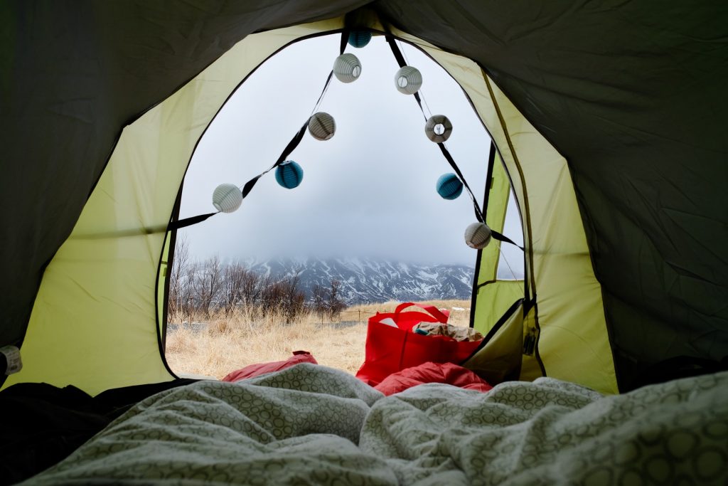camping in Iceland is one of the most popular activities during summer time