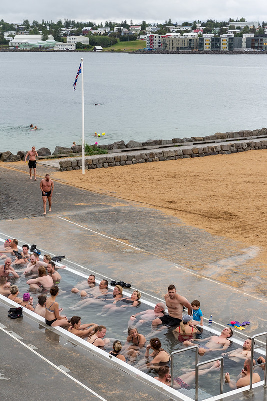 Iceland geothermal beach in Reykjavik