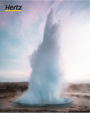 you can see the hot spring gushed out from the ground very often at the Geysir geothermal area