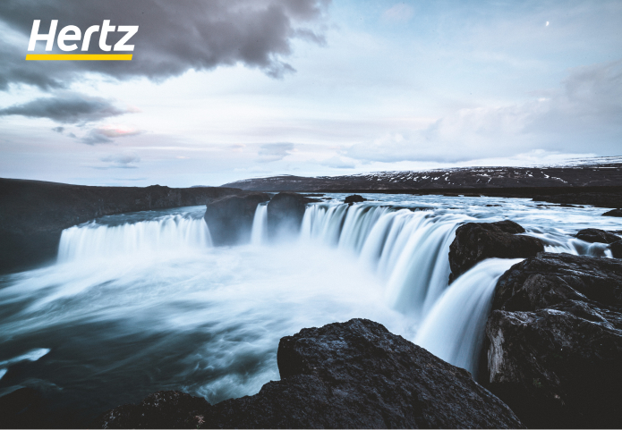 the Godafoss in the North Iceland