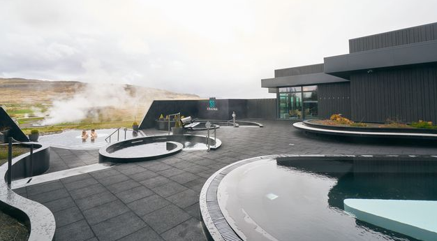 one of the newly open hot spring spa in Iceland Krauma