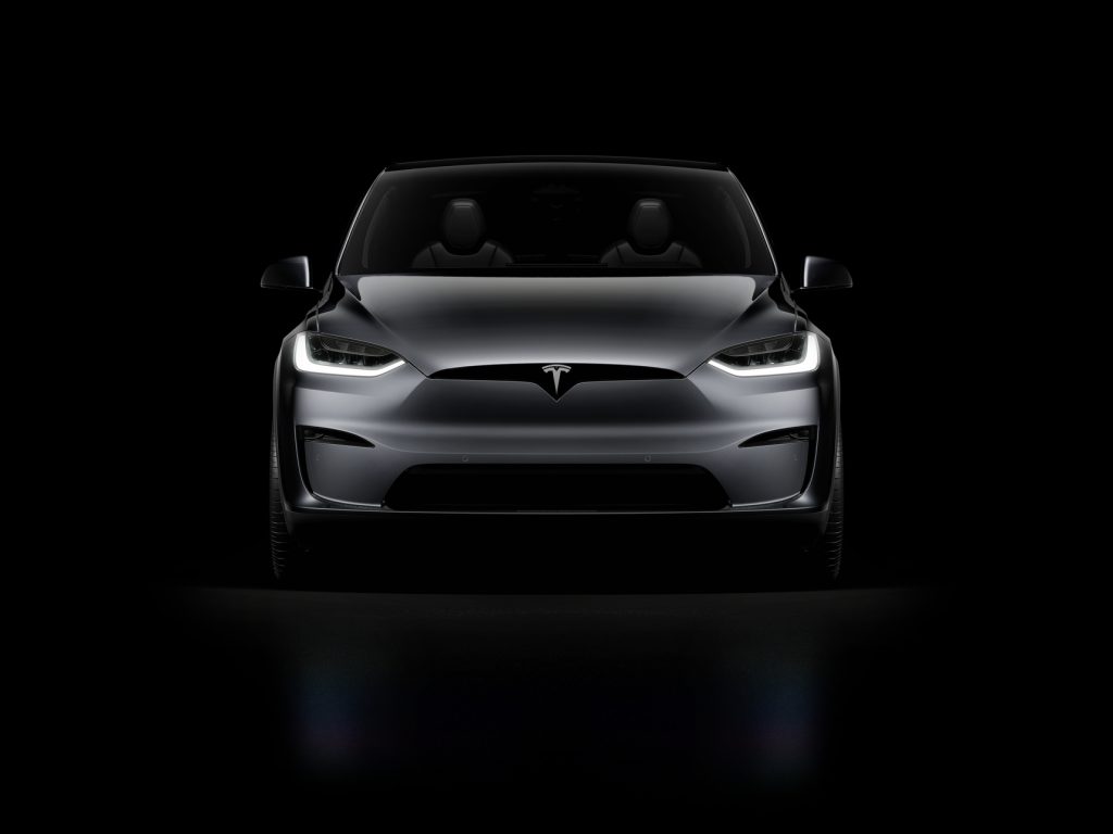 front view of tesla 