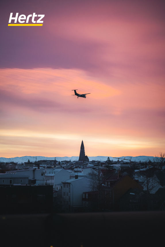 the iconic sunset view in Iceland 