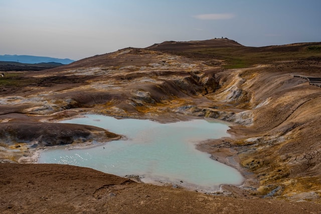 the Krafla volcano in north iceland 