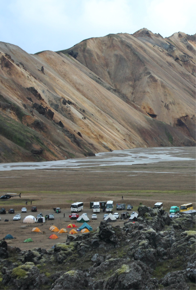 parking in Iceland with camper