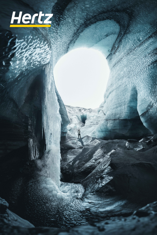 visiting iceland in winter you can see the glacier ice cave