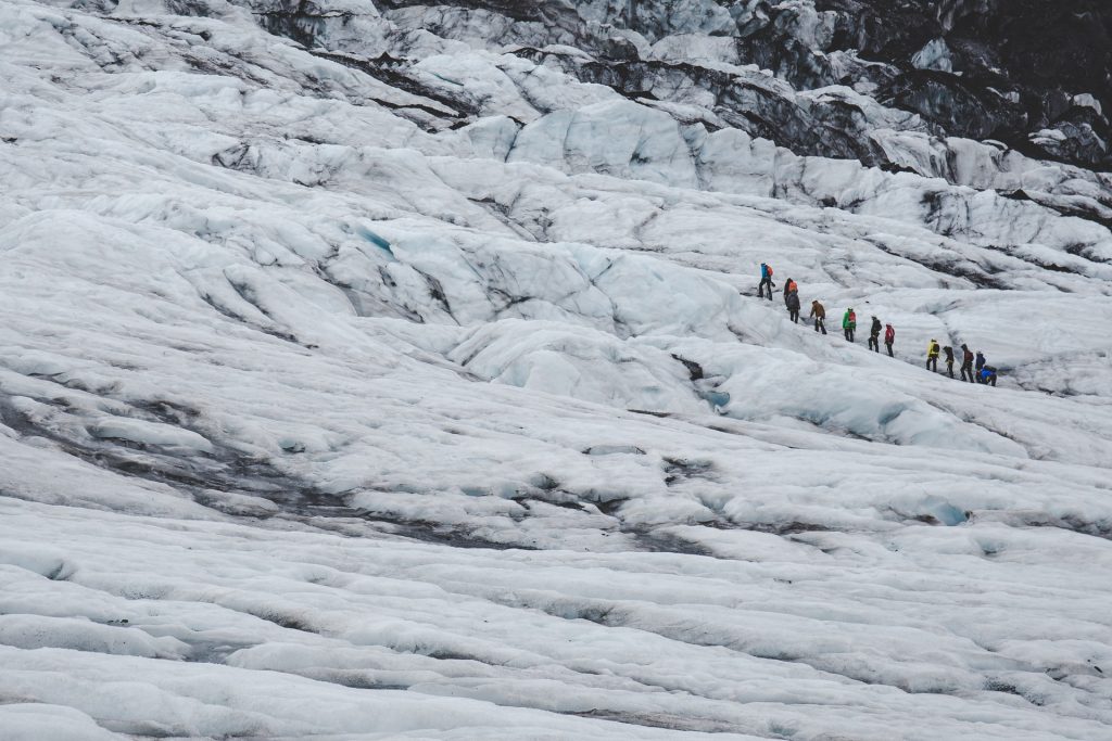 vatnajokull glacier hiking in iceland