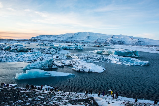 jokulsarlon in Iceland winter 