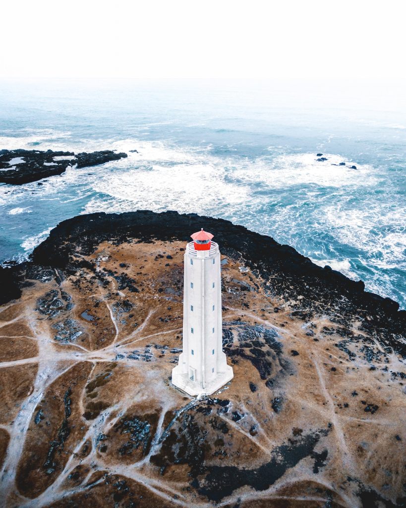 there are a lot of light houses long the snaefellsnes peninsula coast