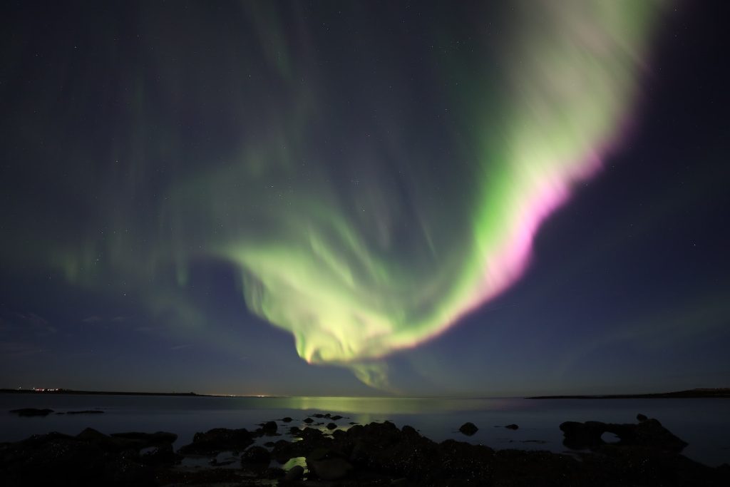 if you are lucky you can see aurora in Iceland during autumn time 