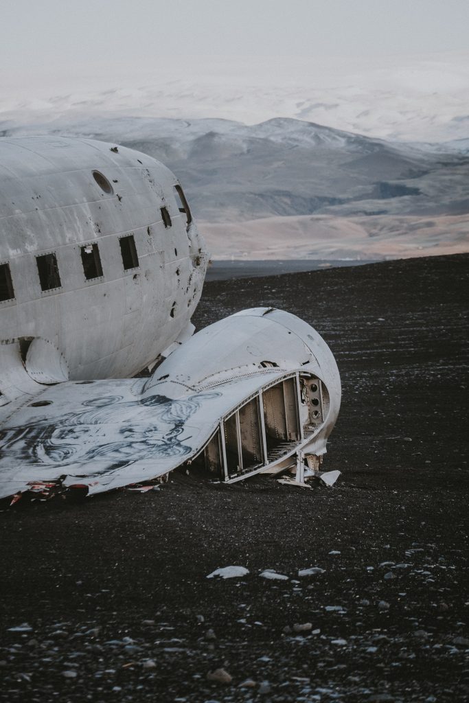 the plane wreck of Iceland 