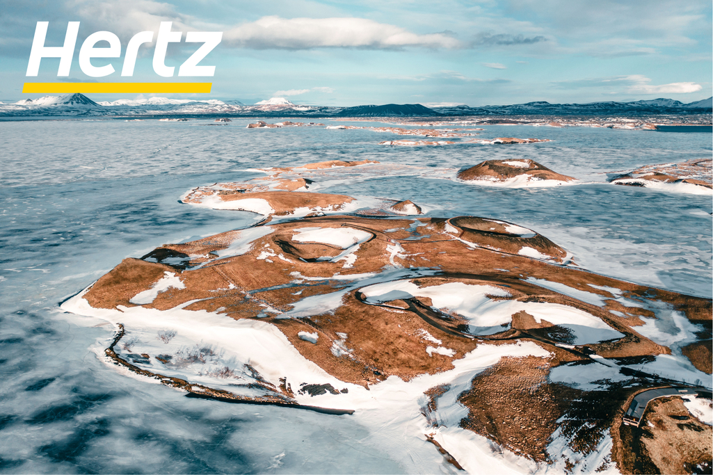 the frozen lake myvatn attraction  Skútustadagrig pseudo craters