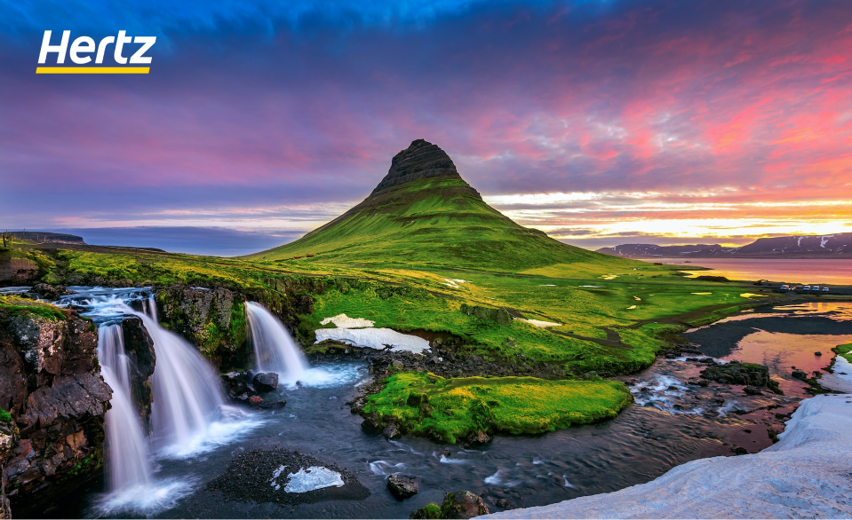 viewing the midnight sun at kirkjufell iceland