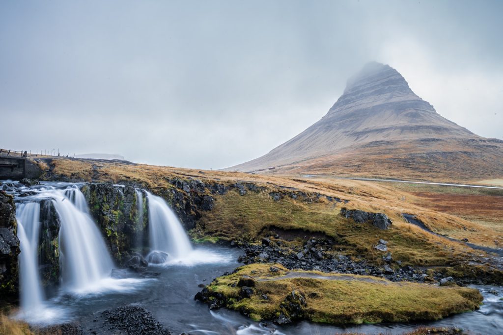 view of kirkjufell in Iceland