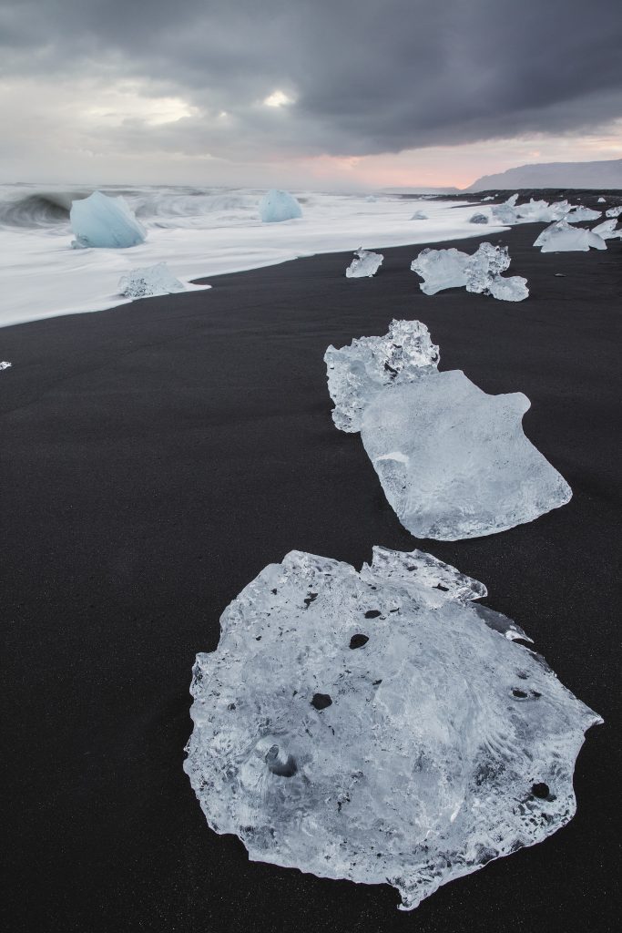 diamond black beach iceland