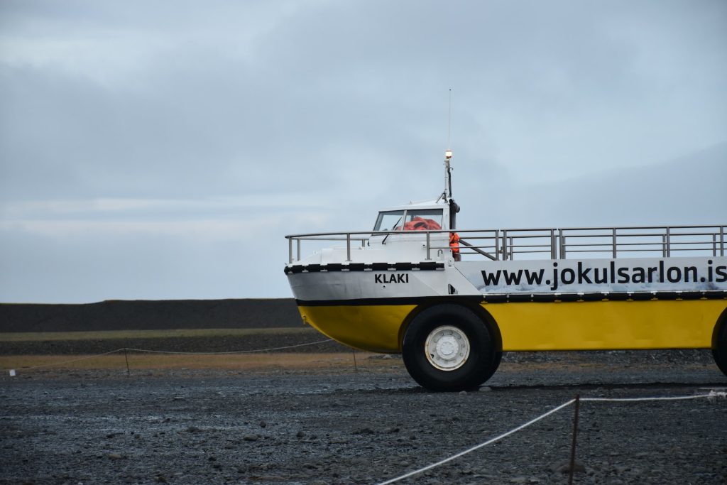 taking a boat trip in Jokulsarlon iceland