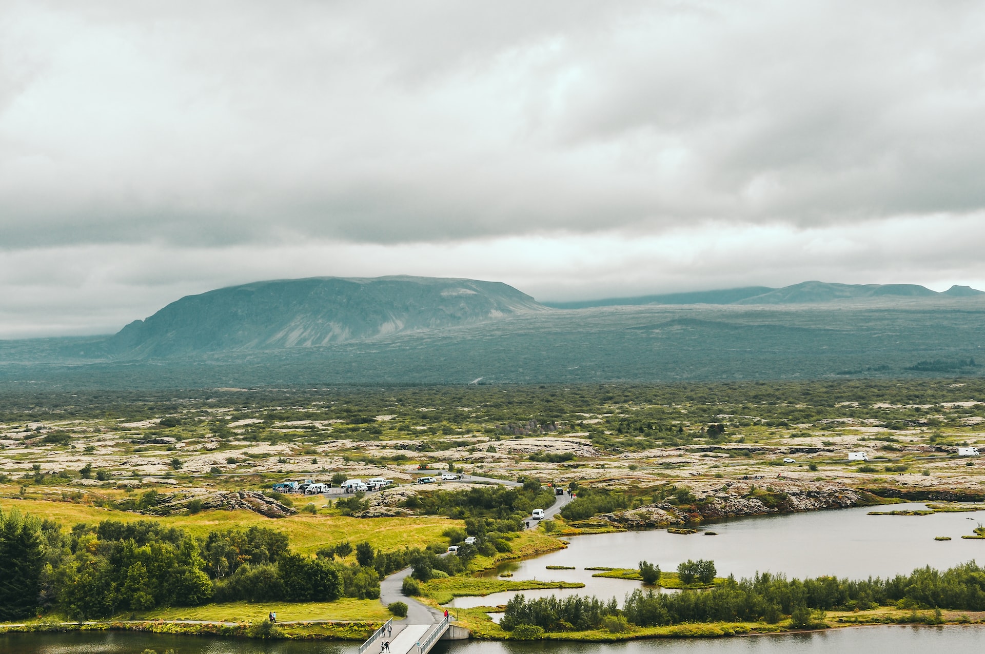 view from the top of the Iceland National park