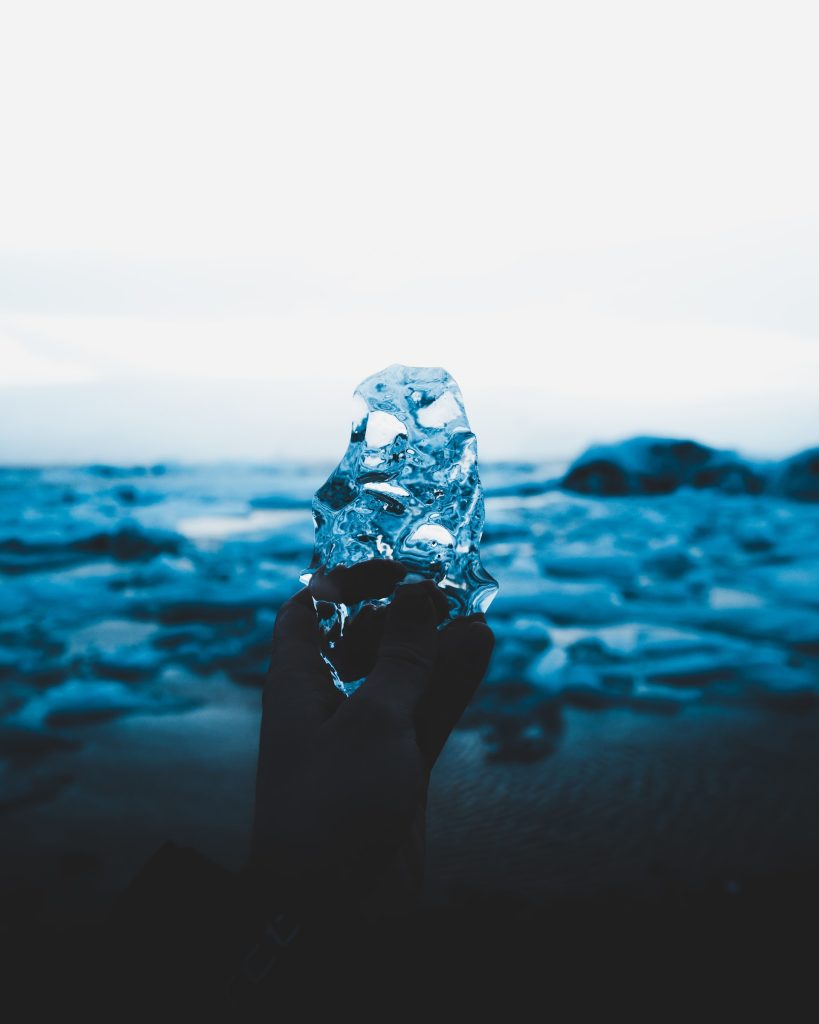 the diamond beach of Iceland in south 