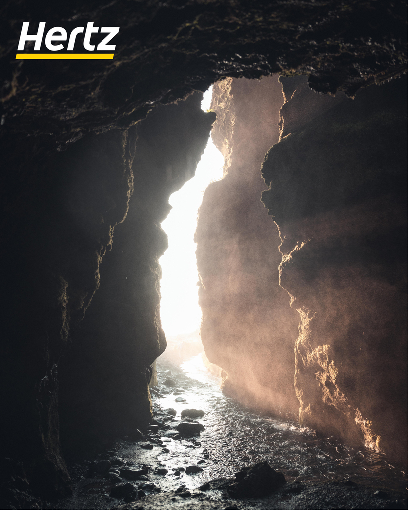 it is very easy to post stone caves in Iceland