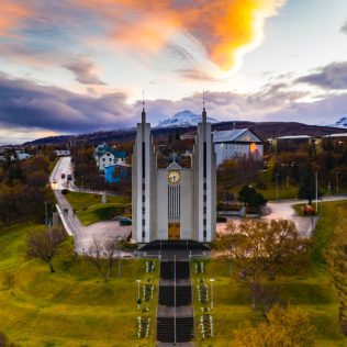 the capital of the North Iceland, Akureyri