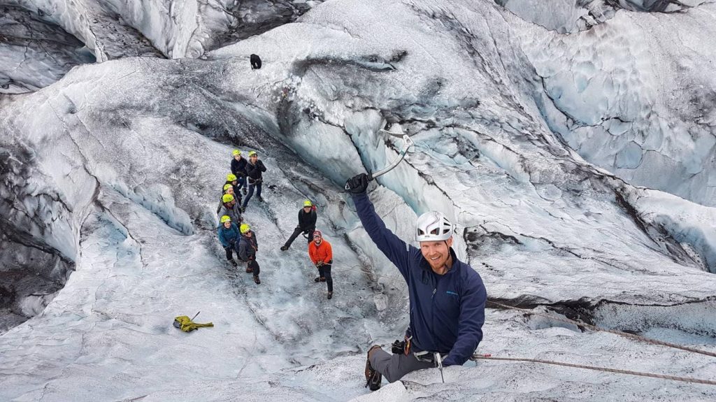 there are options for ice climbing in Iceland glacier tours