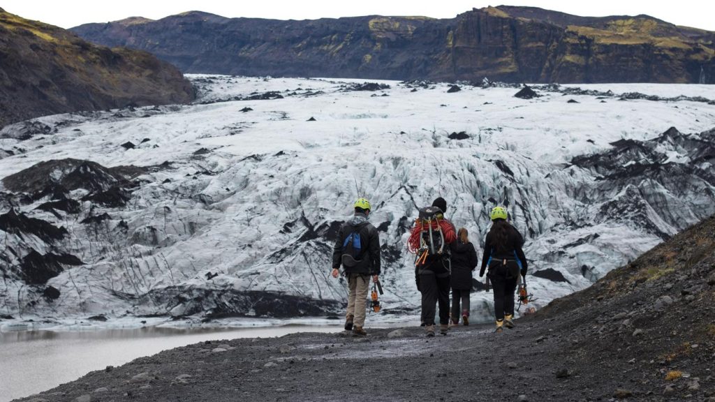 you have to join a guided tour for going onto the glacier