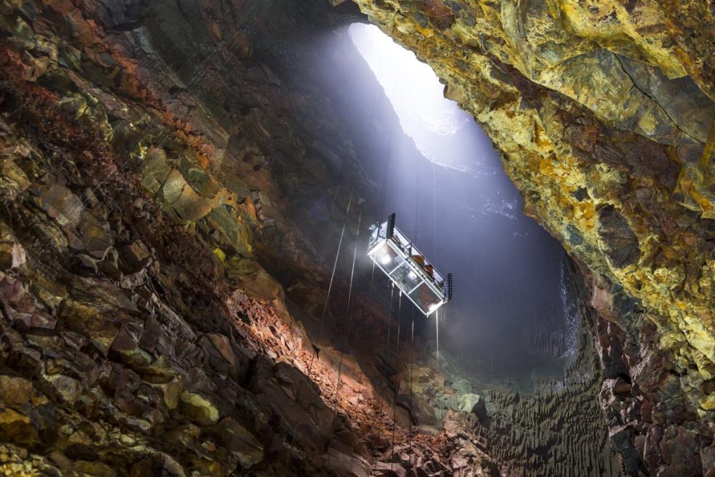 Go inside a volcano is a activity that you can do only during Iceland summer