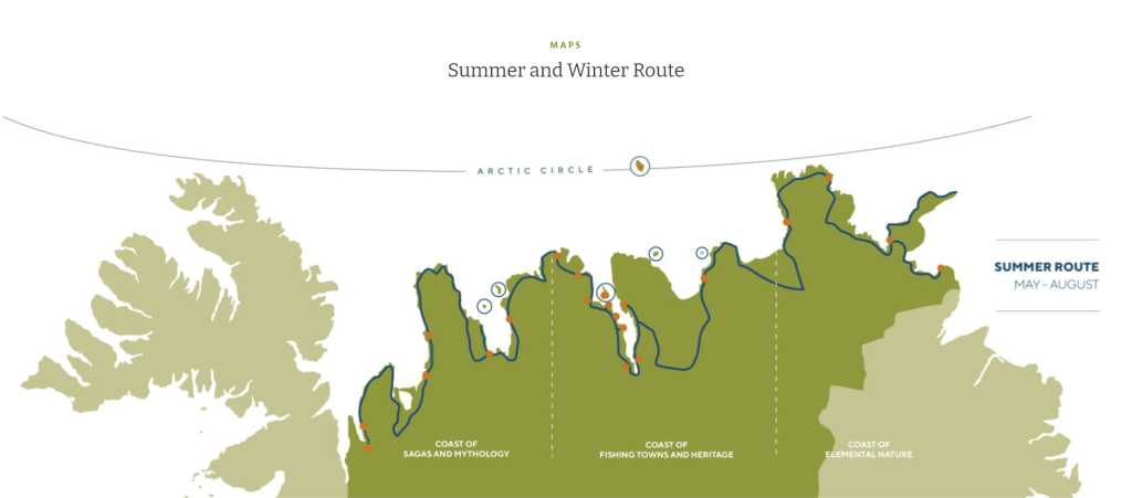 the Arctic Coast Way in Iceland summer driving route
