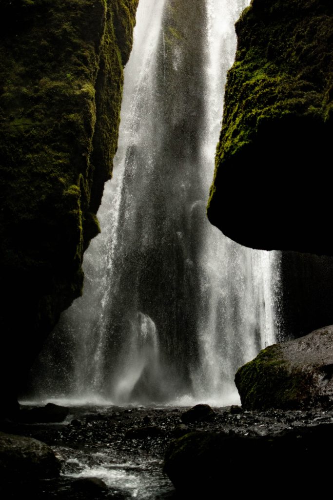 Gljúfrabúi Waterfall is locate close to Seljalandsfoss