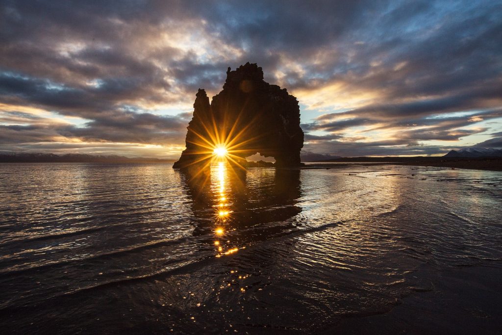 a summer view of Hvitserkur 