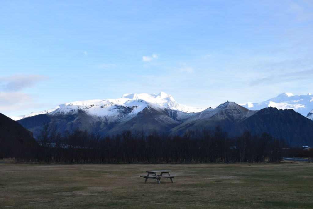 the camping ground in skaftafell area