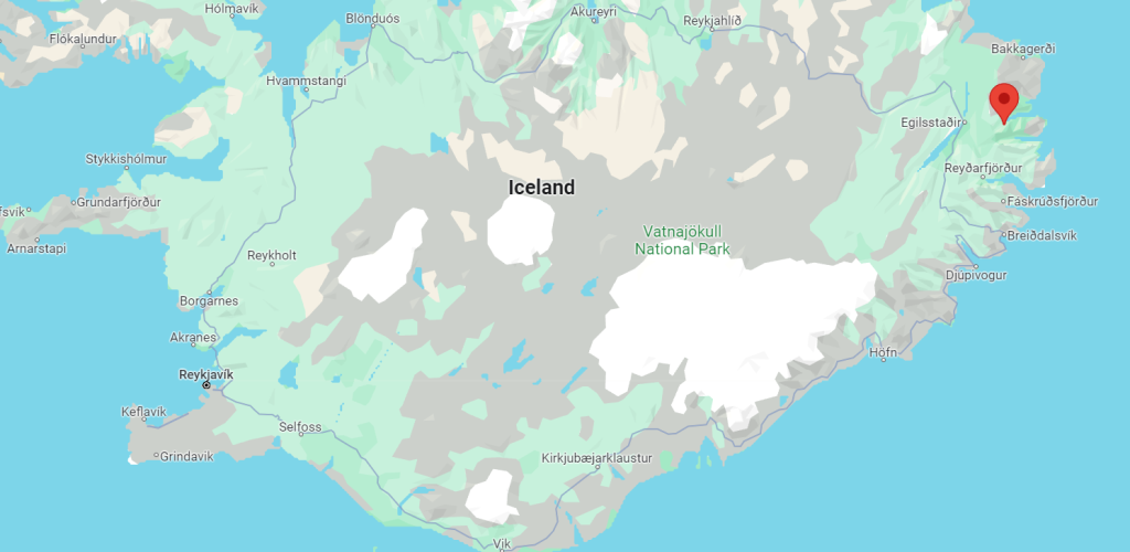 location of Seydisfjordur town