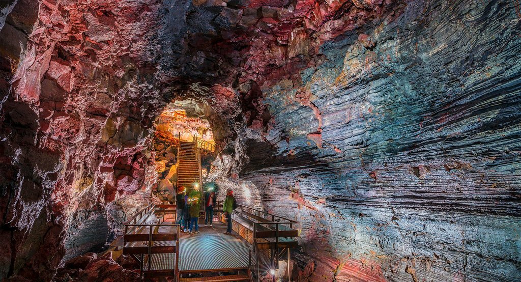 visit lava tunnel in iceland