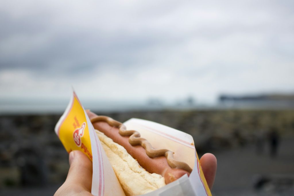 eat a hot dog at icelandic attractions