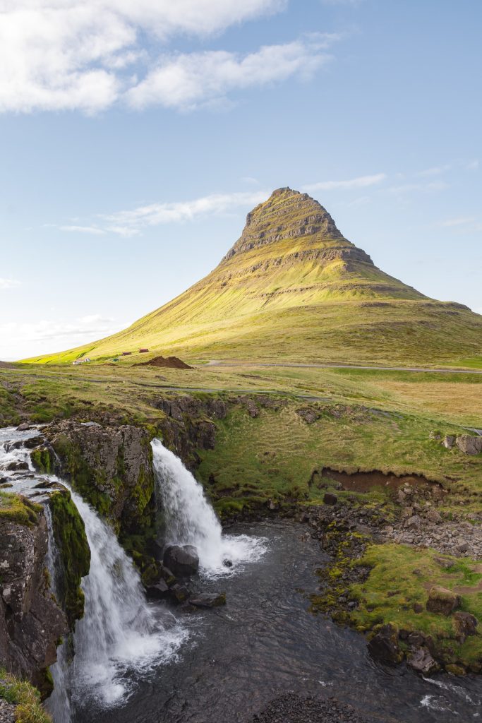 the outlook of kirkjufell is like a hat