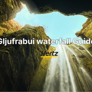 the guide to Gljufrabui waterfall with rental car