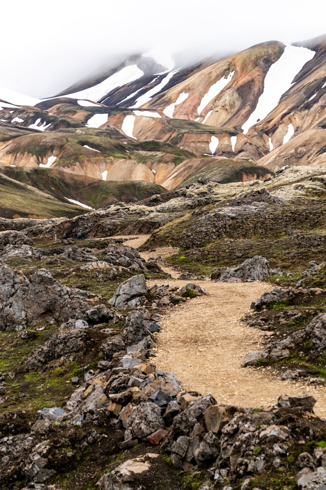 the view you can possibly see when in Landmannalaugar Iceland