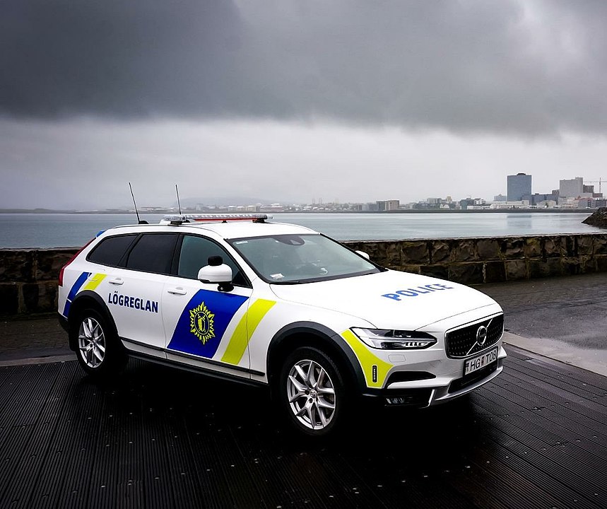 A police car in Iceland