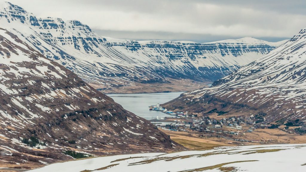 East fjord town in Iceland 