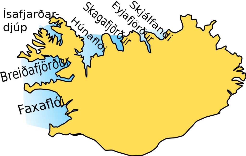 the name of the main fjords in Iceland